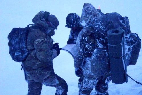HAC troops in the snow